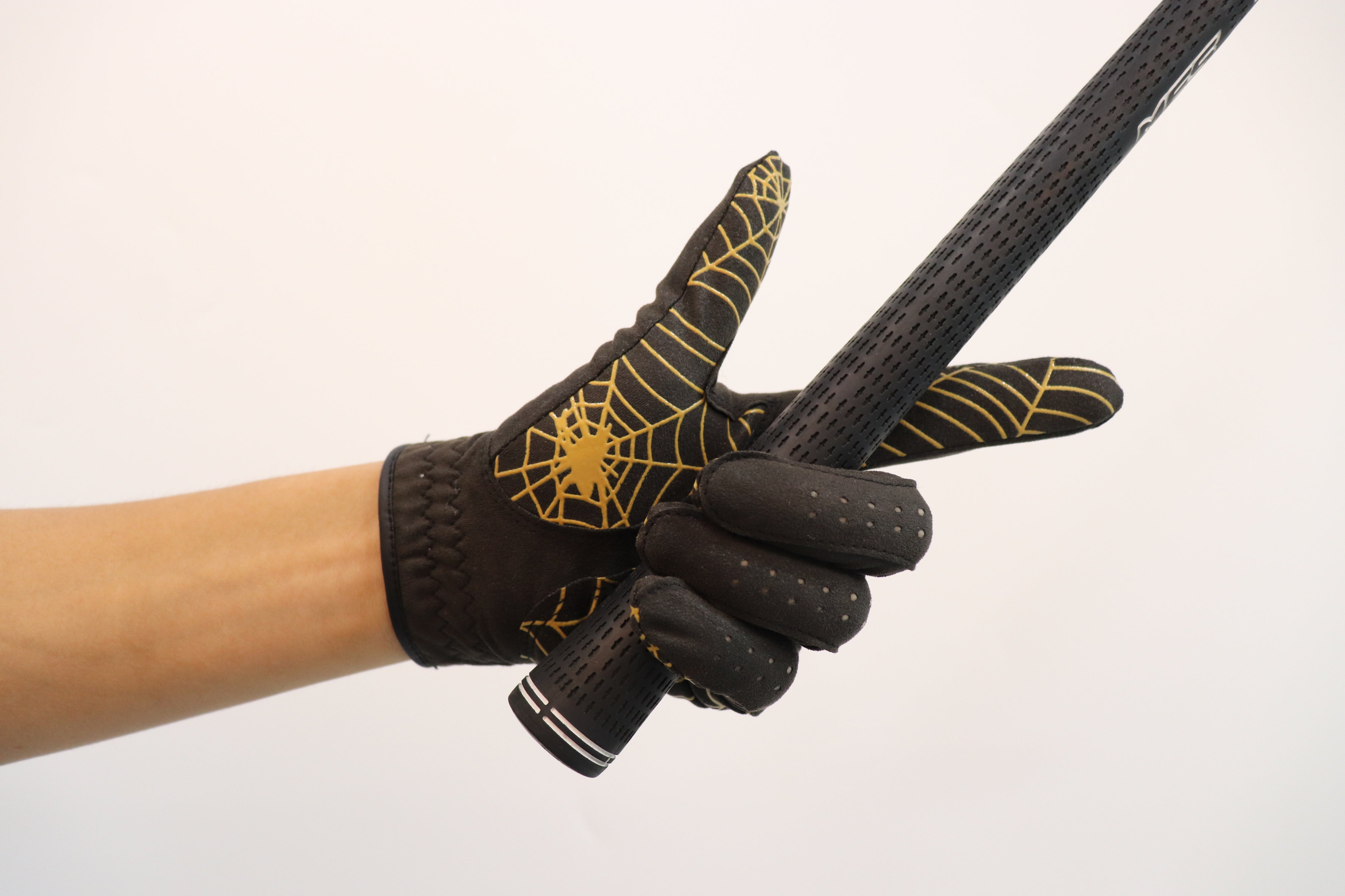GOuft Spiderweb Golf Glove Black Edition - Gold