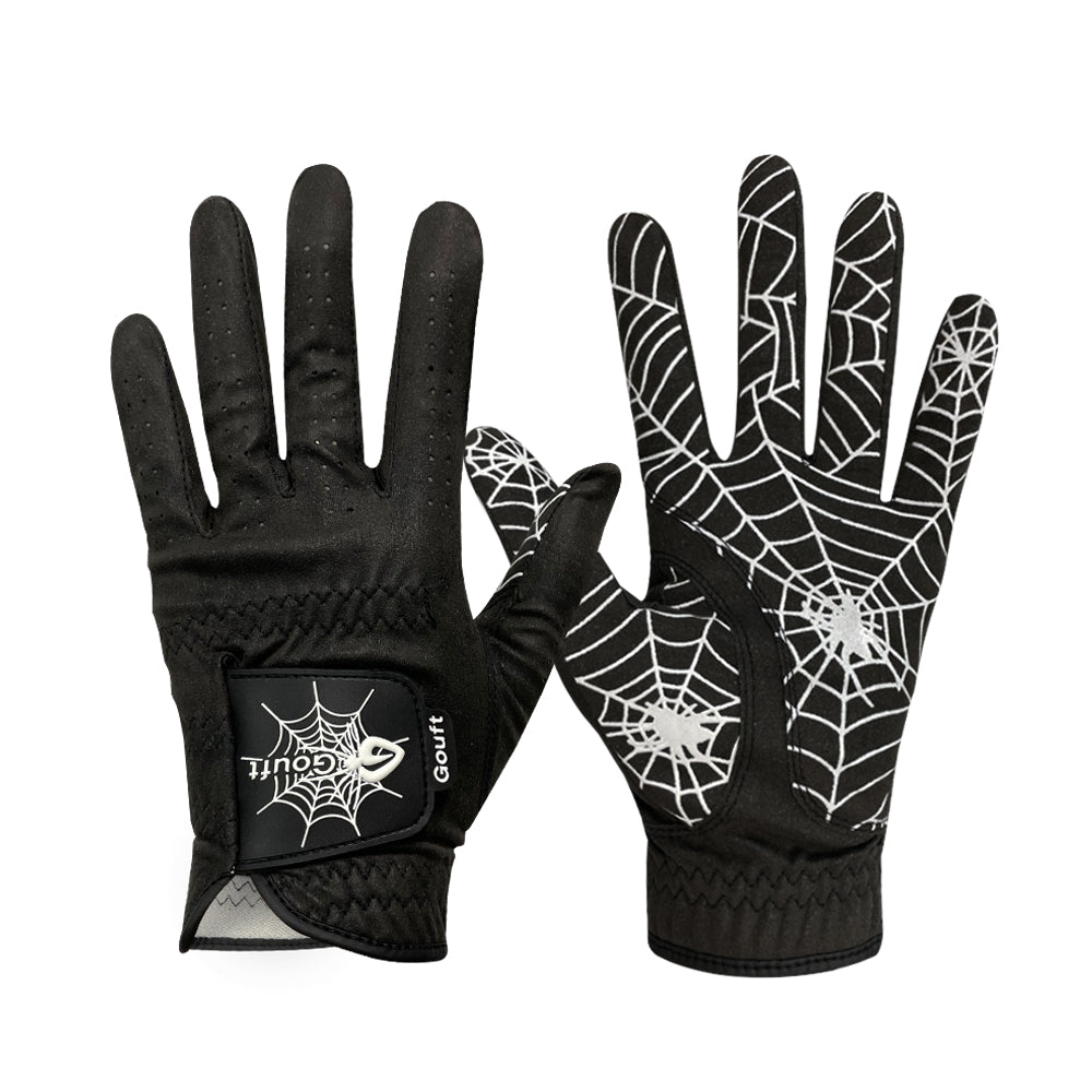 GOuft Spiderweb Golf Glove Black Edition - White