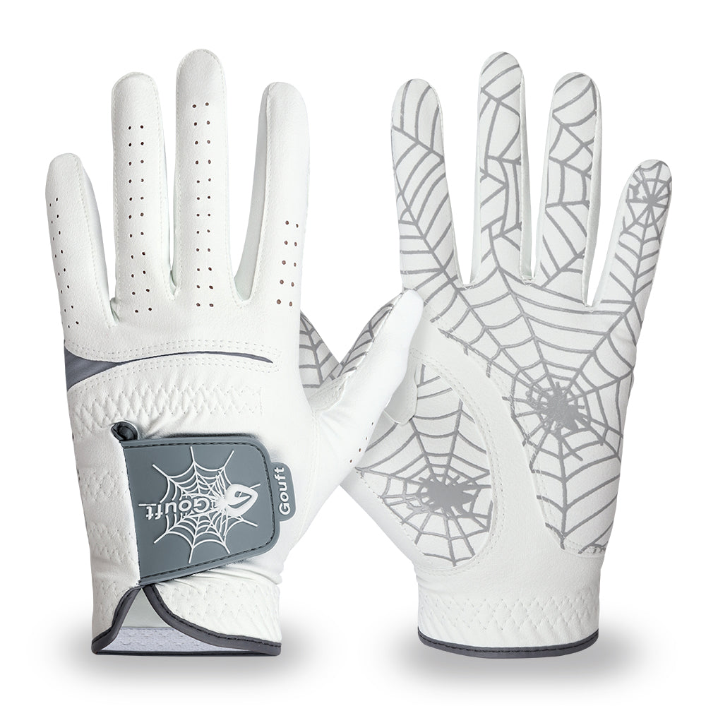 GOuft Spider Web Golf Glove White Edition- Grey